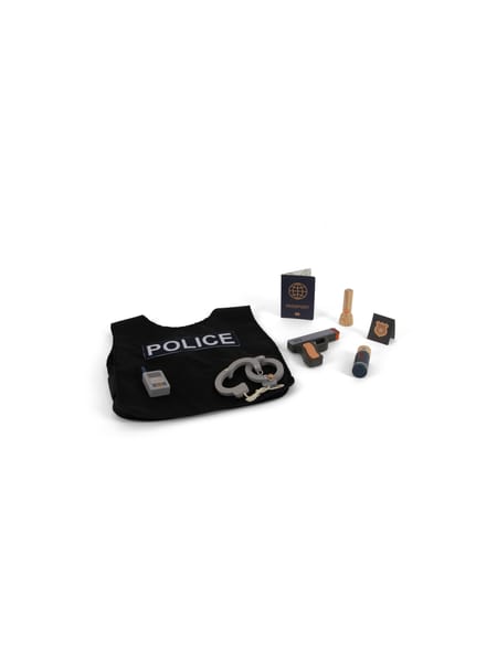 Police Set Wood In Giftbox 8 Pcs