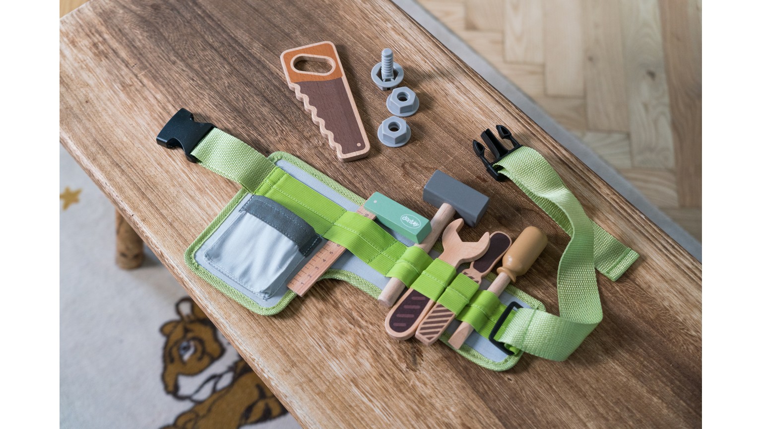 Tool Belt Wood In Gift Box 11 Parts