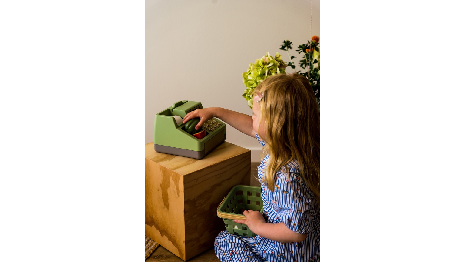 Green Garden Cash Register Set 8 pcs. | Dantoy