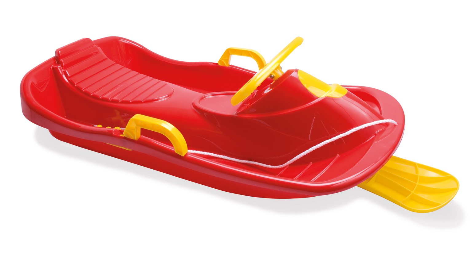 Classic styreslæde med bremse L:95 cm rød