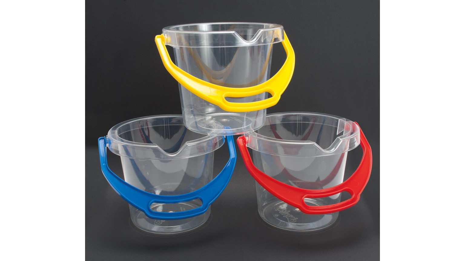 Bucket W/Lip Transp. Clear H:13,5 Cm
