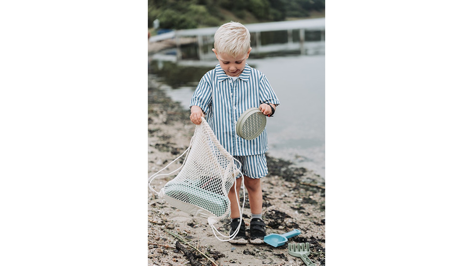 Bmt Boat & Sand Set In Cotton Net, 5 Pcs.