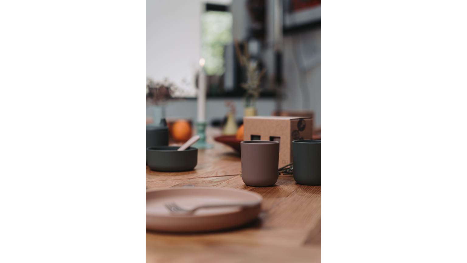 Tiny Bio 2-Stück Schnabeltasse Grau-Grün/Grau-Brau